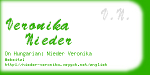 veronika nieder business card